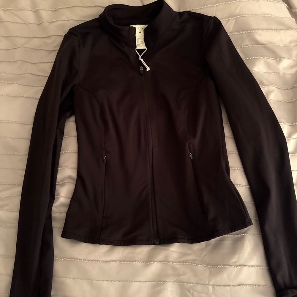 H&M Women's Black Full-Zip Active Jacket Athletic NWOT SMALL - Picture 7 of 7